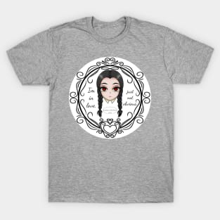 introvert girl in love on wednesday morning CIRCLE BACKGROUND T-Shirt